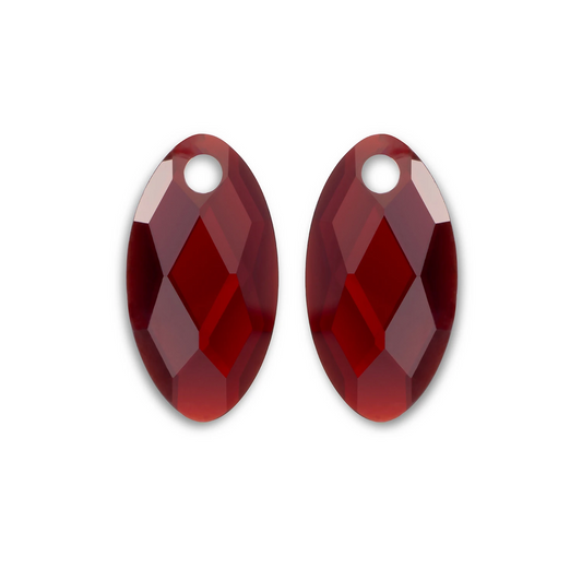 Earstones | Leaf - Ruby Quartz