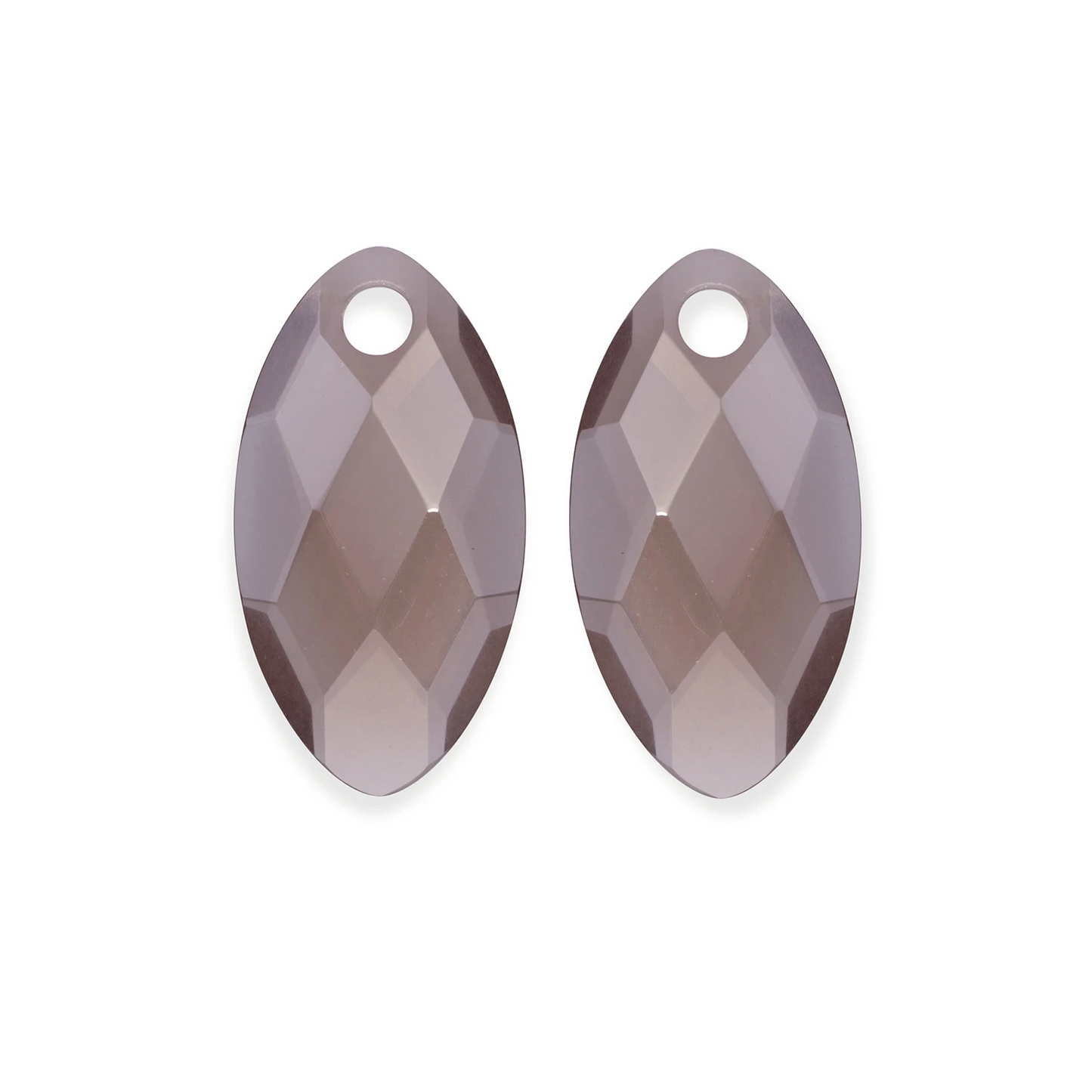 Earstones | Leaf Smoky Quartz Earleaf - small