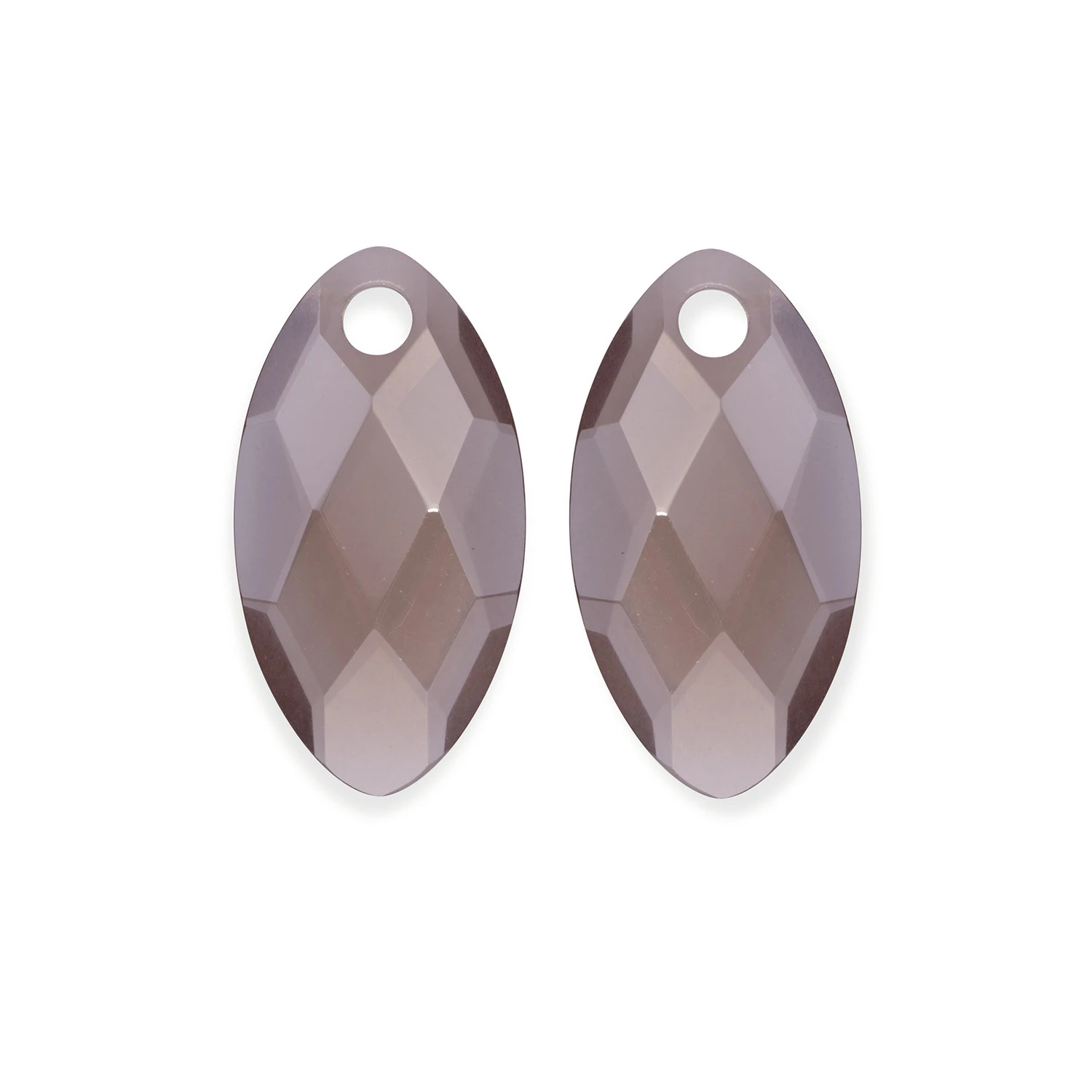 Earstones | Leaf Smoky Quartz Earleaf - small