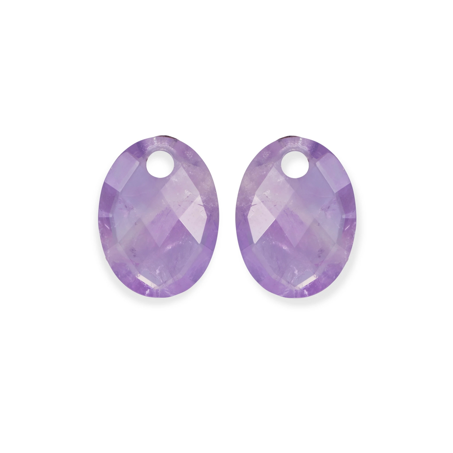 Earstones | Medium Oval - Amethyst