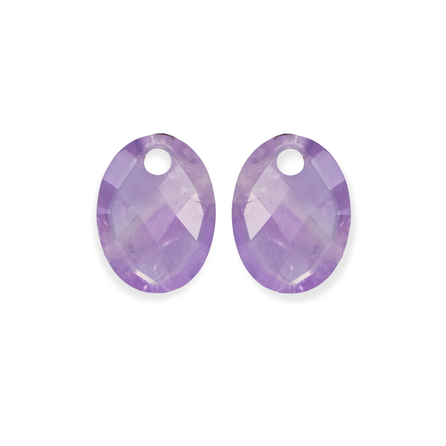 Earstones | Medium Oval - Amethyst