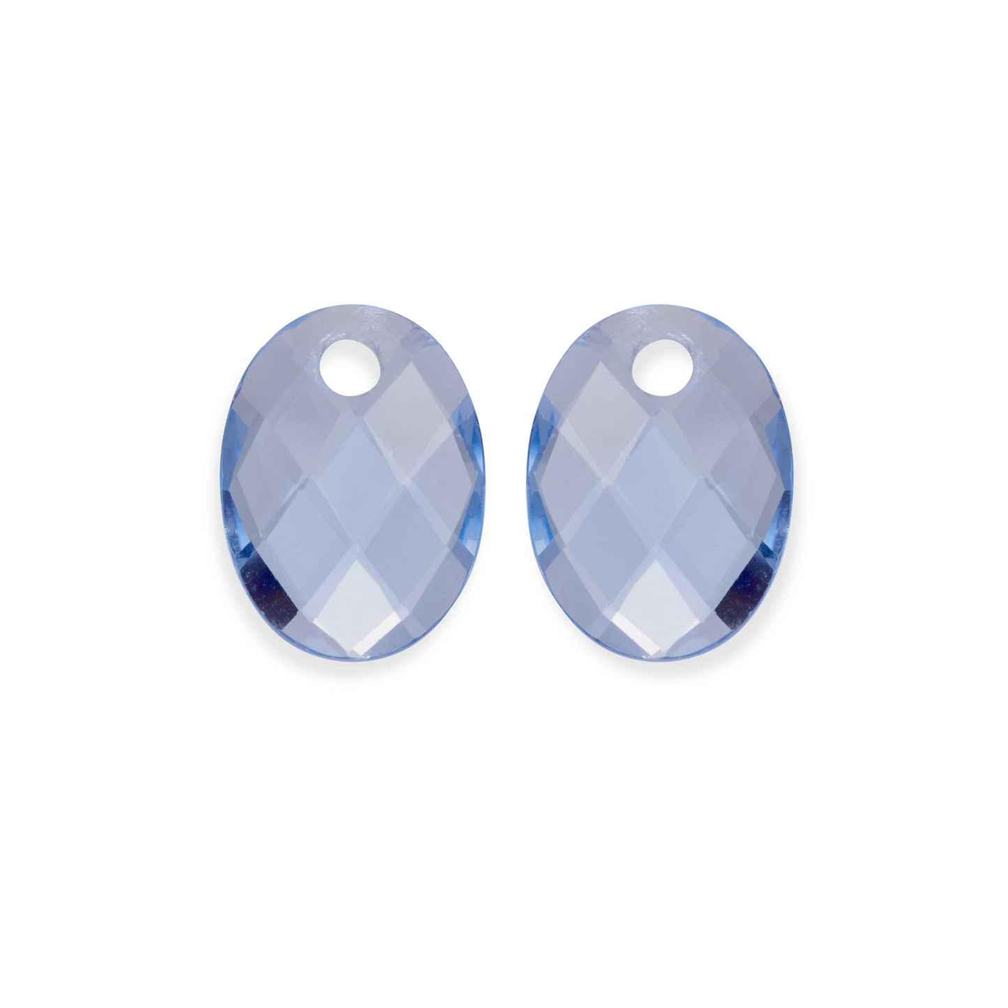 Earstones | Medium Oval - Aquamarine