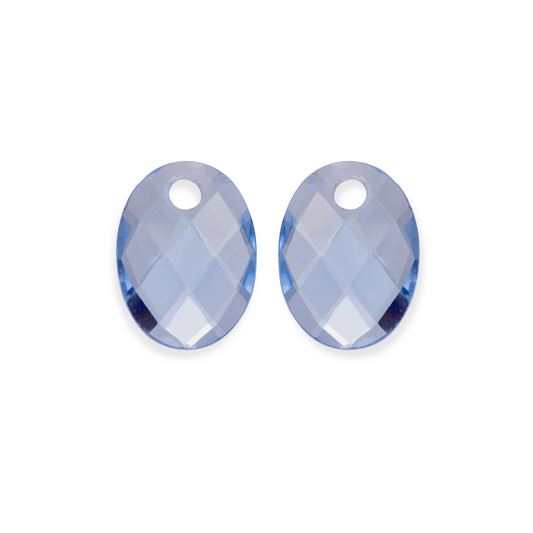 Earstones | Medium Oval - Aquamarine