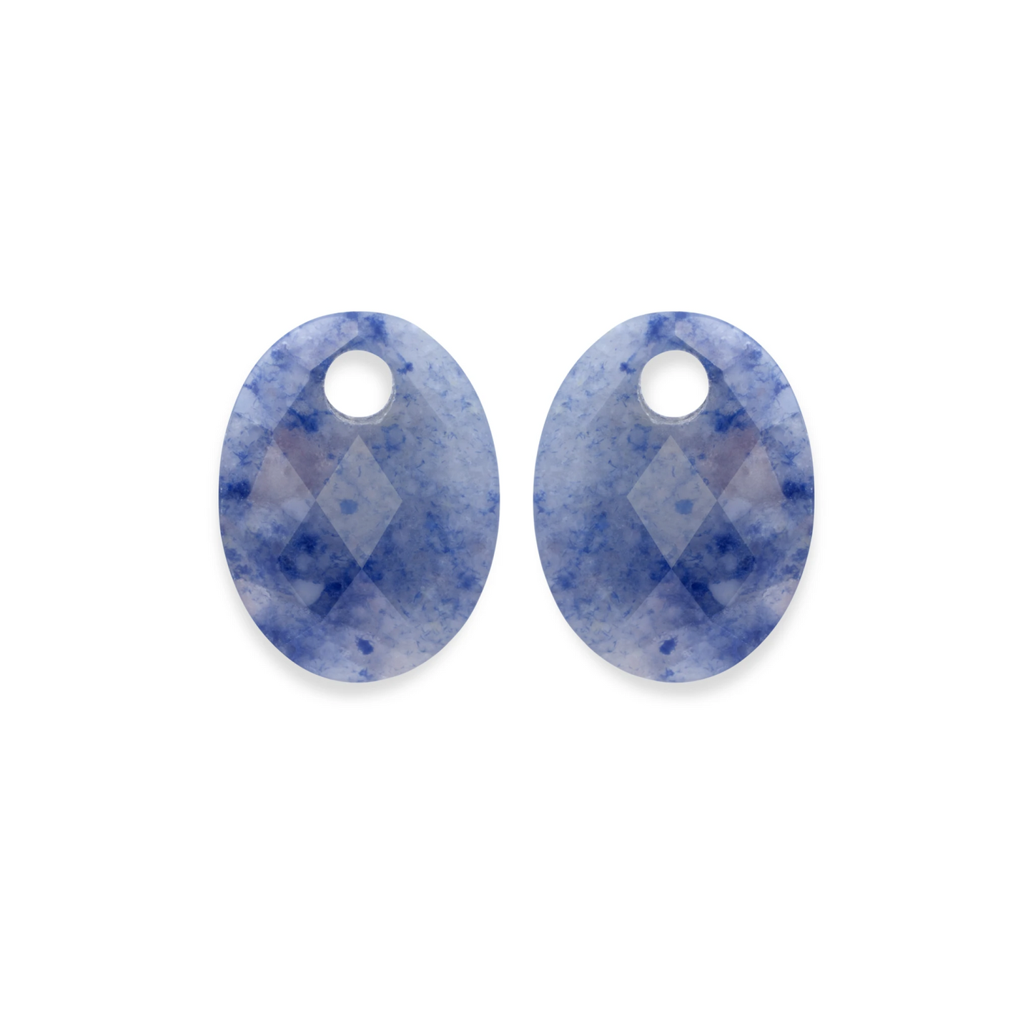 Earstones | Medium Oval Blue Aventurine