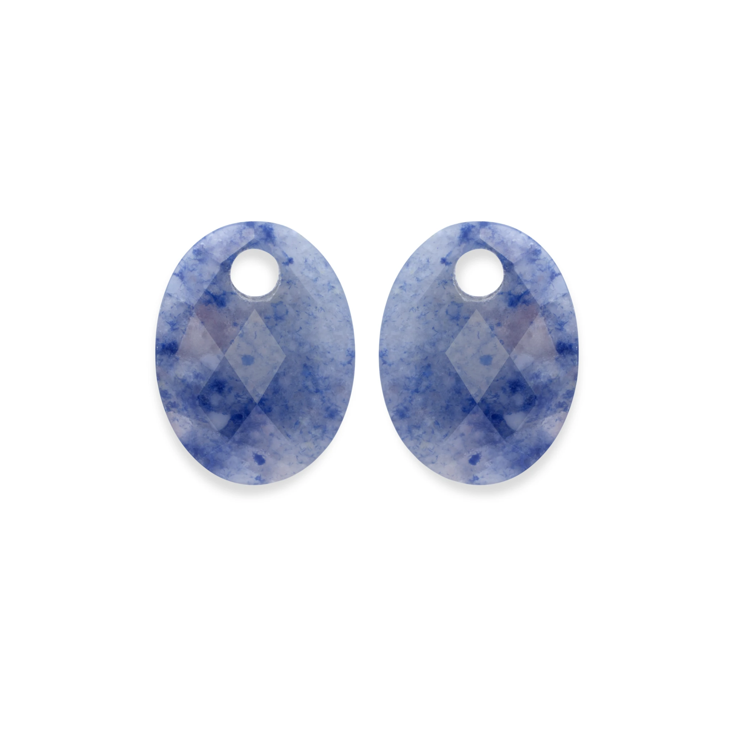 Earstones | Medium Oval Blue Aventurine