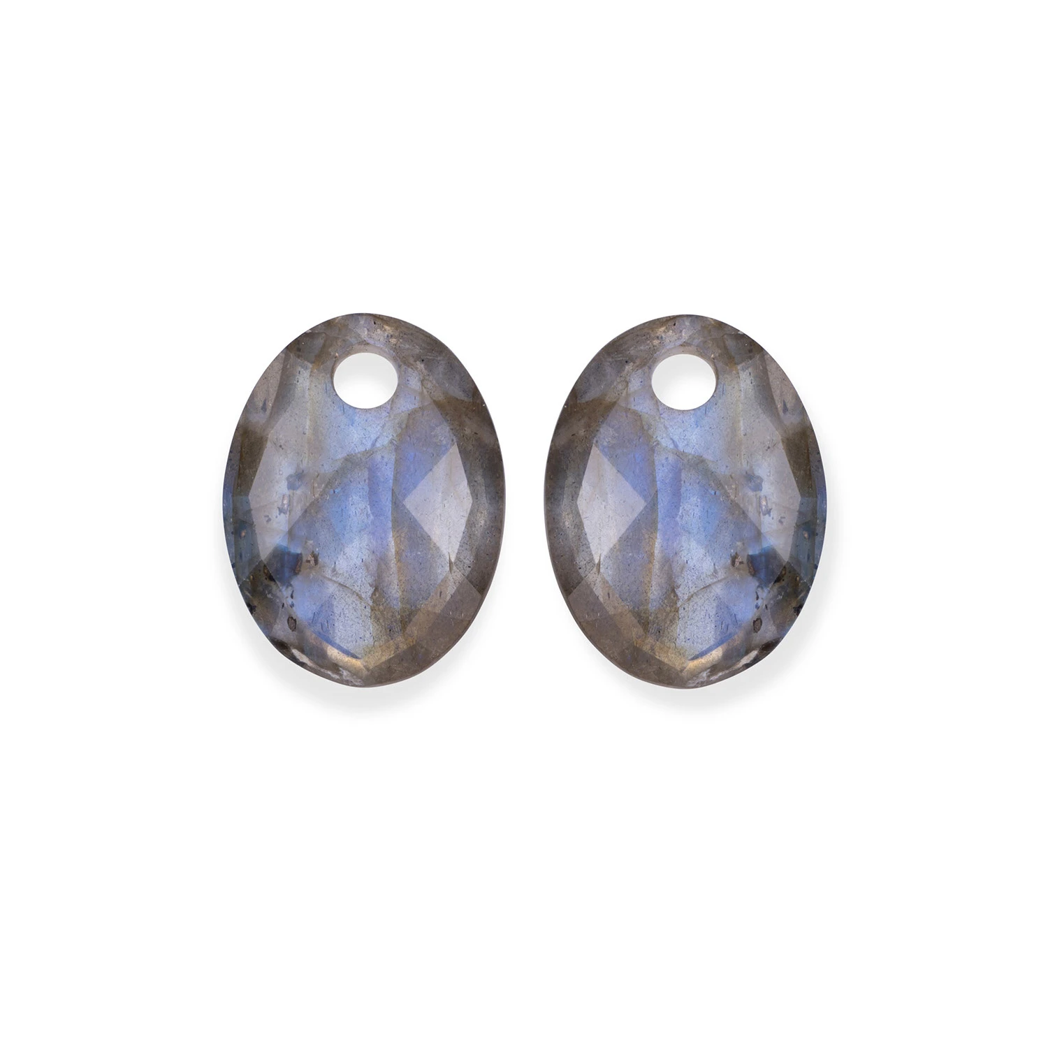 Earstones | Medium Oval - Labradorite