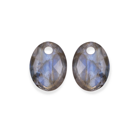 Earstones | Medium Oval - Labradorite