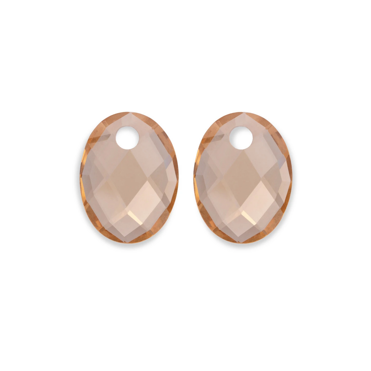Earstones | Medium Oval - Light Gold Citrine Quartz