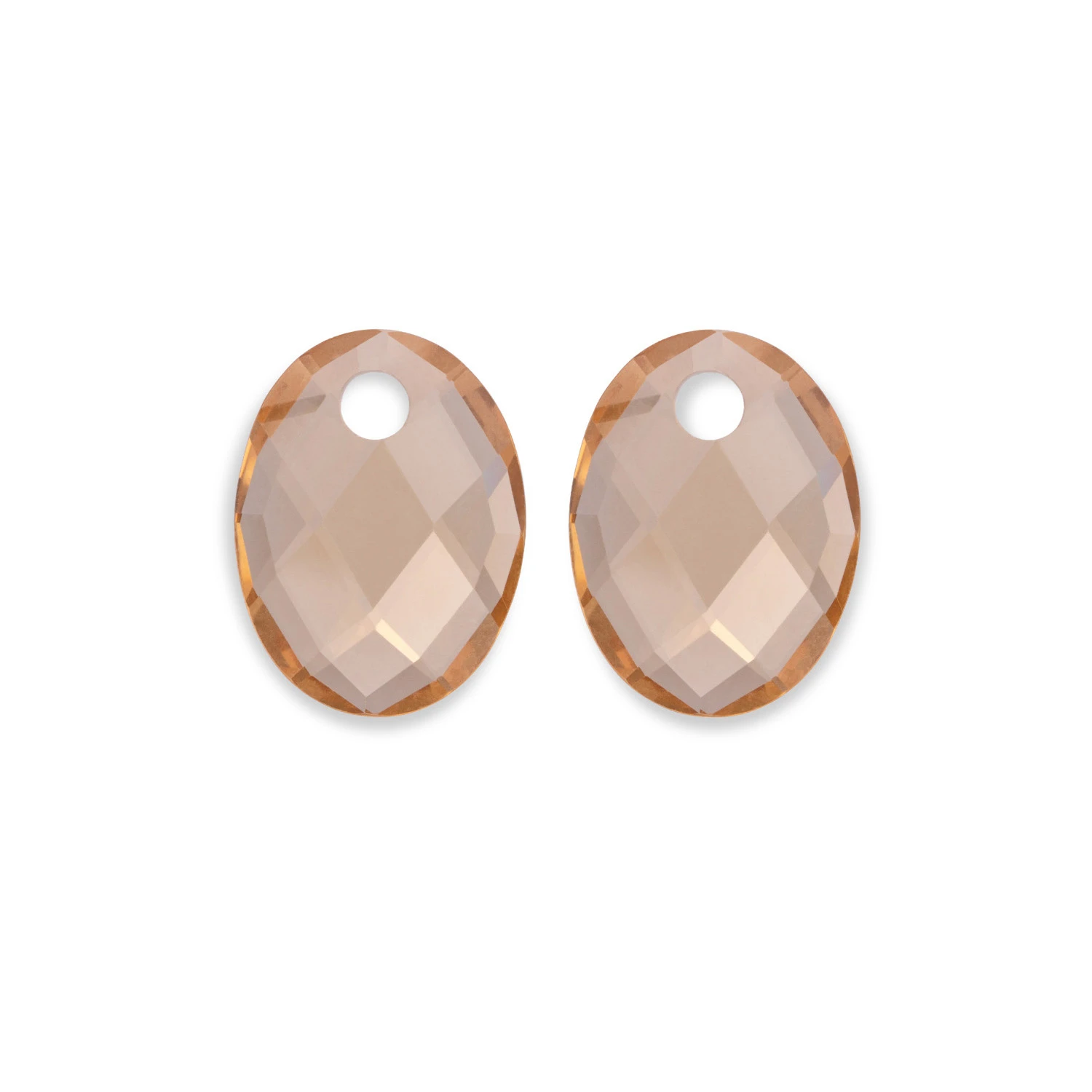 Earstones | Medium Oval - Light Gold Citrine Quartz