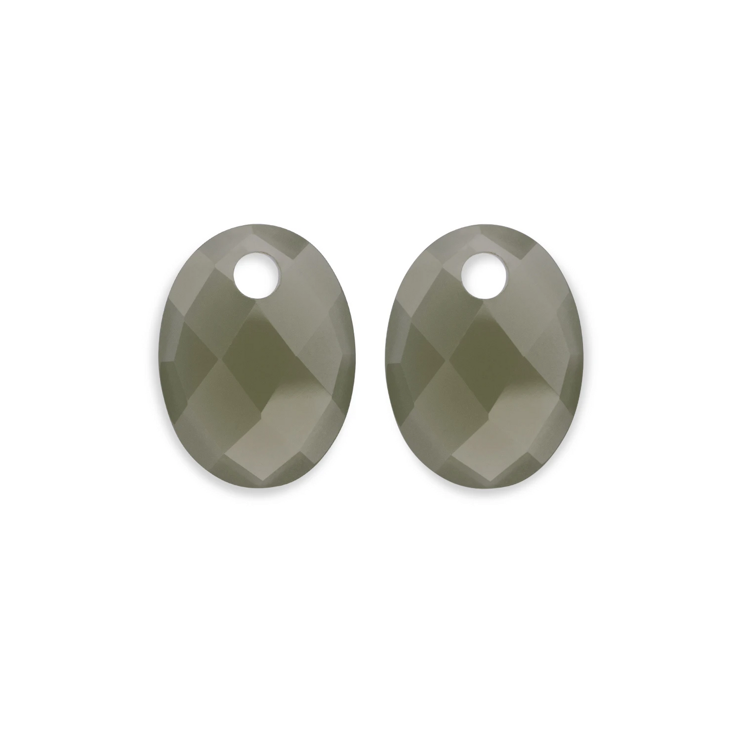 Earstones | Medium Oval - Lime Jade