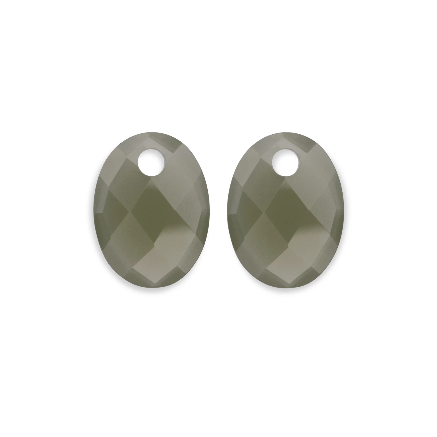 Earstones | Medium Oval - Lime Jade