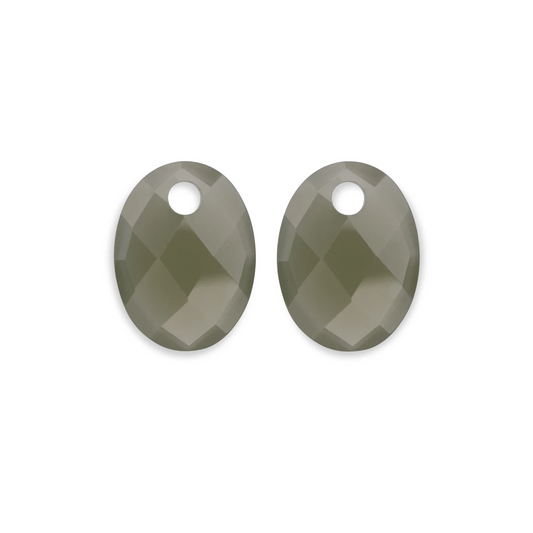 Earstones | Medium Oval - Lime Jade