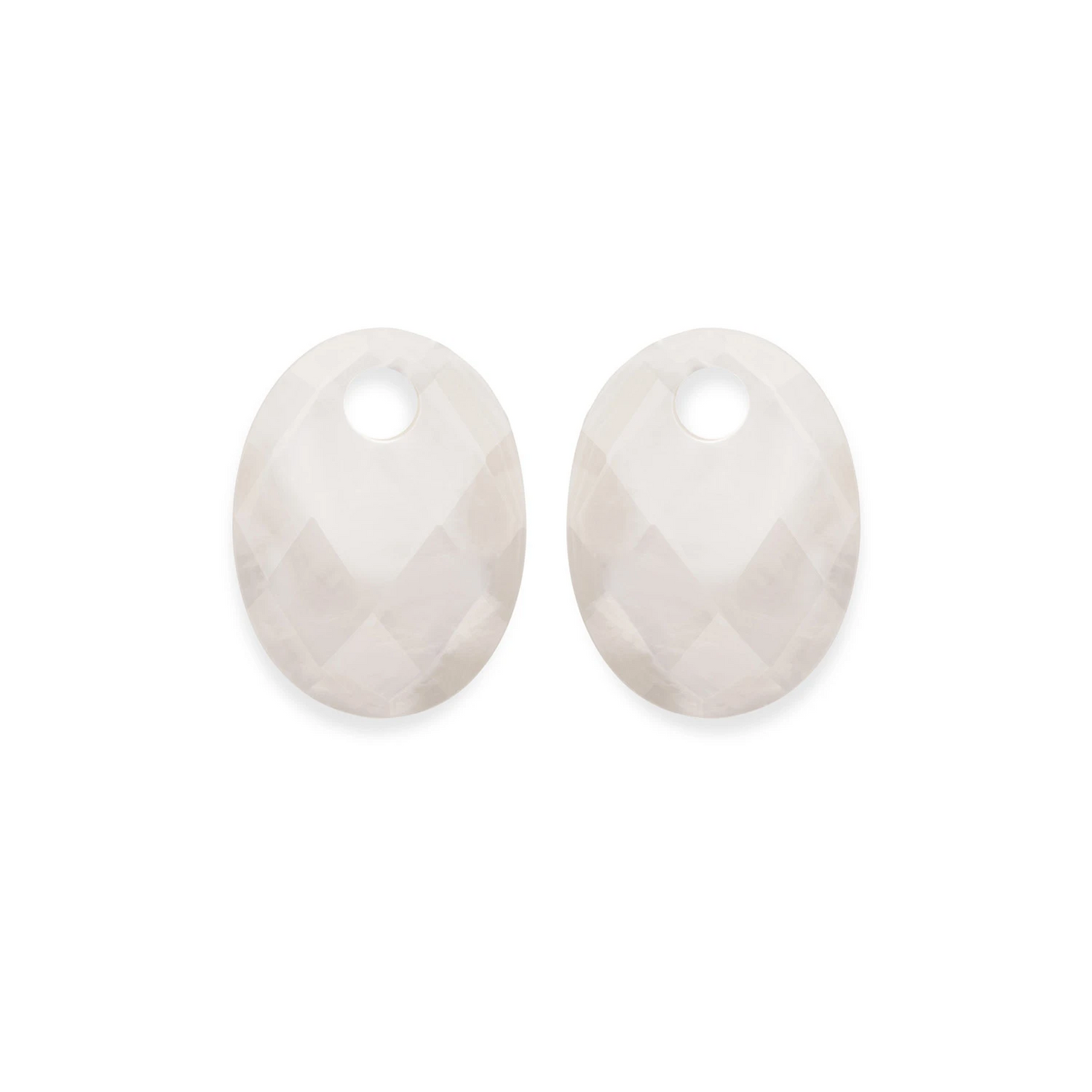 Earstones | Medium Oval - Mother of Pearl