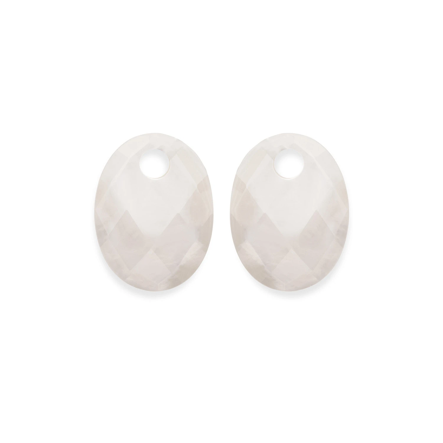 Earstones | Medium Oval - Mother of Pearl