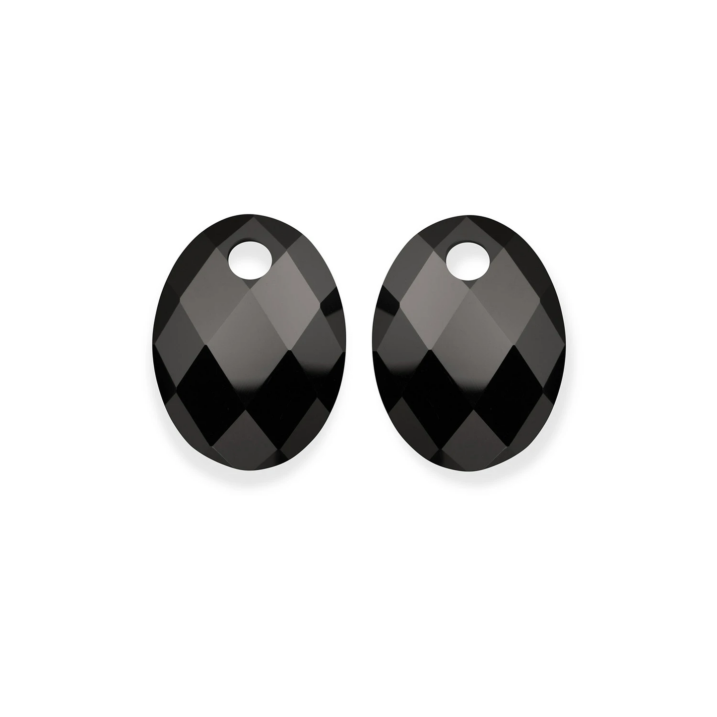 Earstones | Medium Oval Onyx