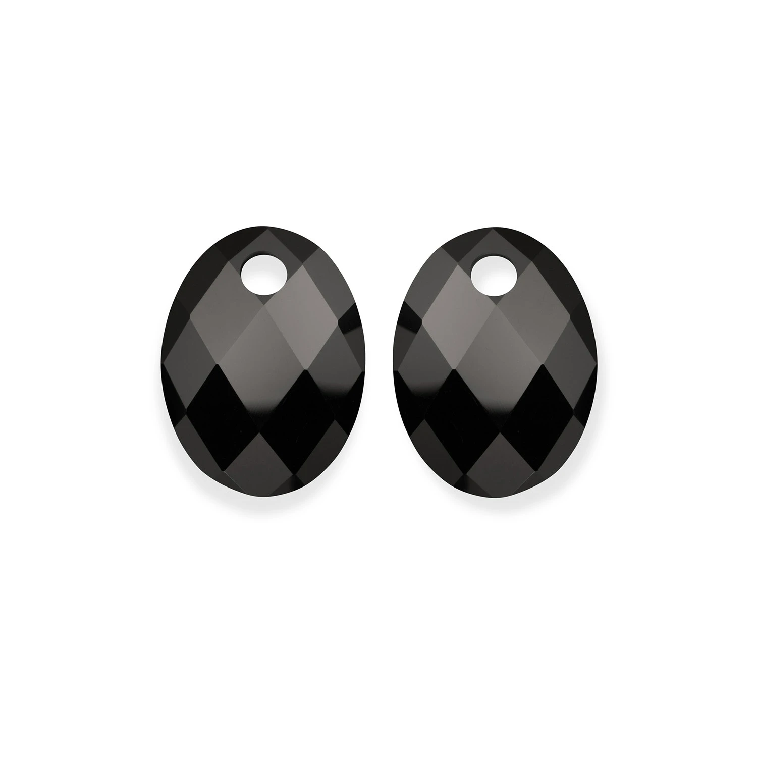 Earstones | Medium Oval Onyx