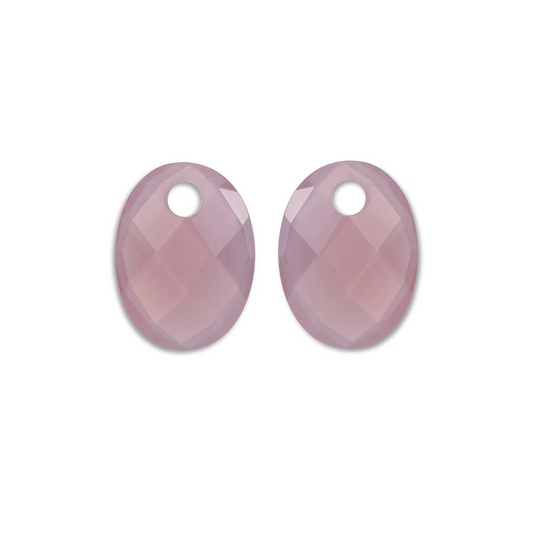 Earstones | Medium Oval - Pink Opalite