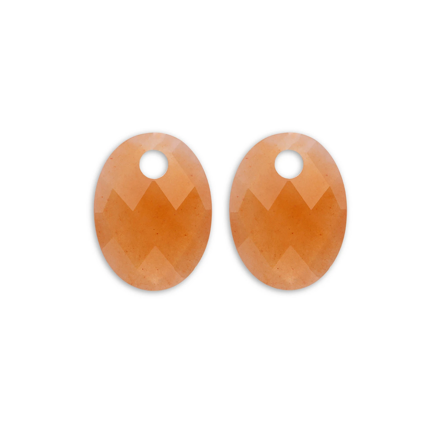 Earstones | Medium Oval - Red Aventurine
