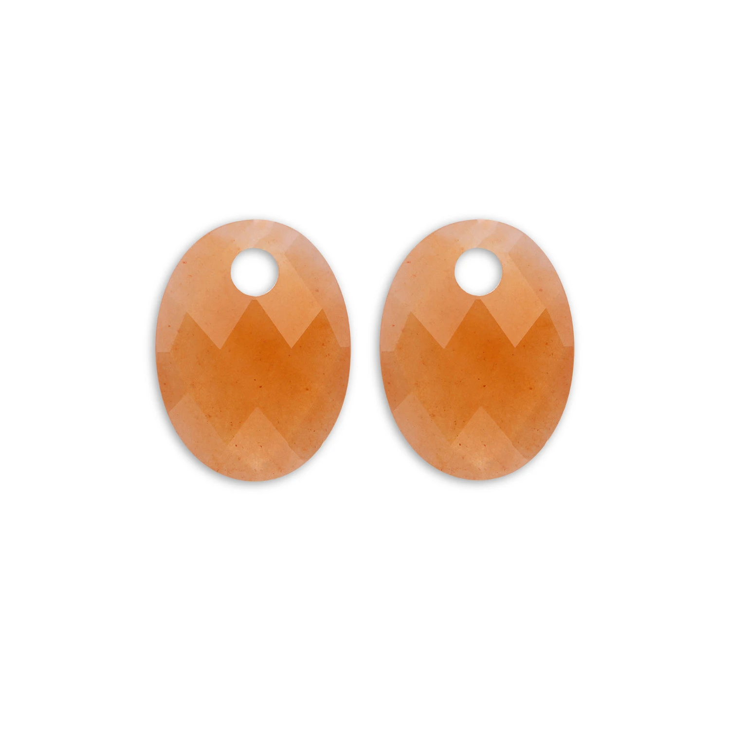 Earstones | Medium Oval - Red Aventurine