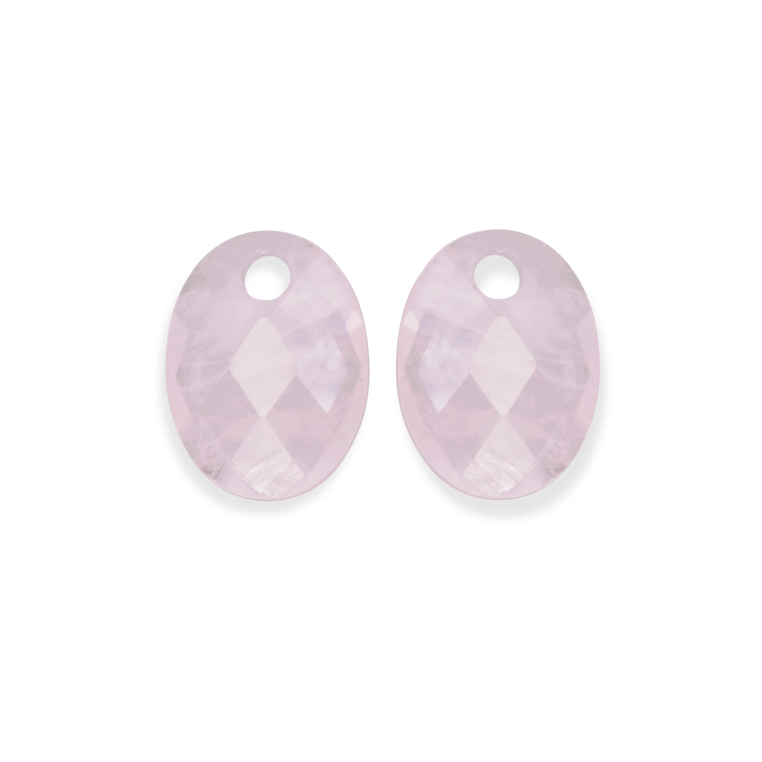 Earstones | Medium Oval - Rose Quartz