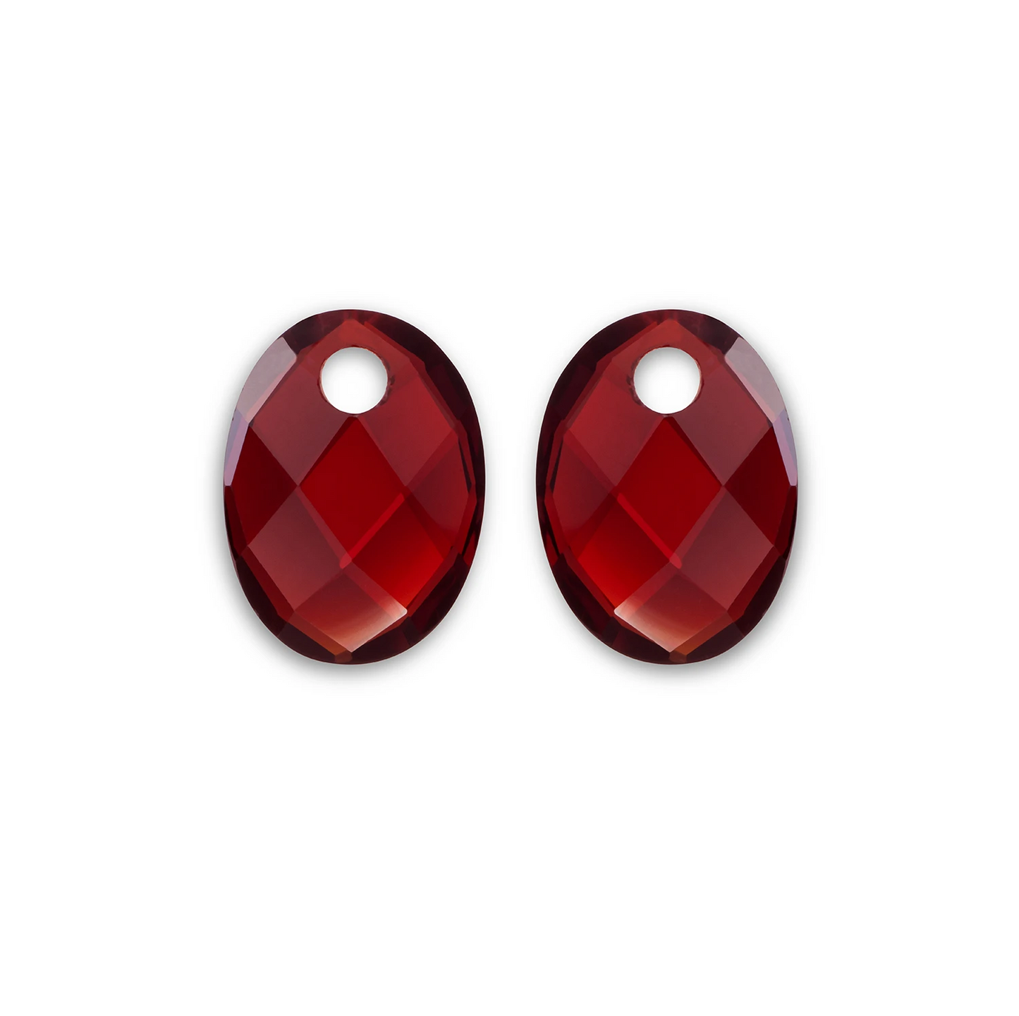 Earstones | Medium Oval - Ruby Quartz
