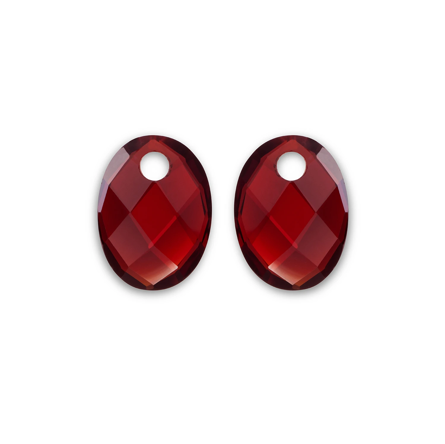 Earstones | Medium Oval - Ruby Quartz