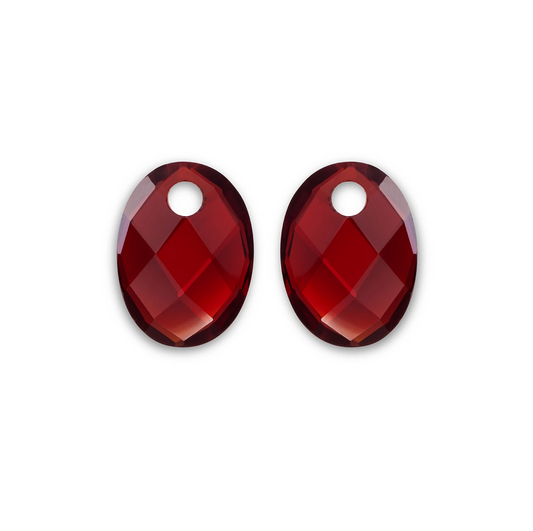 Earstones | Medium Oval - Ruby Quartz