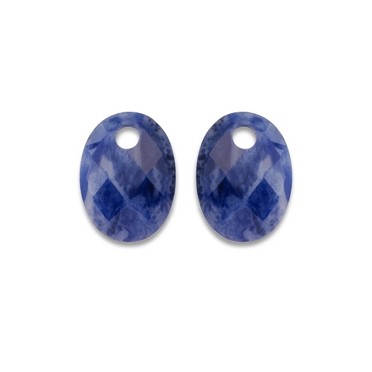 Earstones | Medium Oval - Sodalite