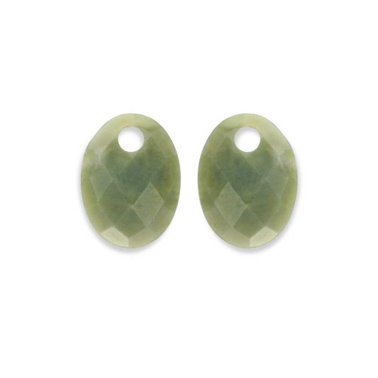 Earstones | Medium Oval Southern Jade