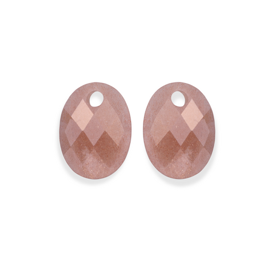 Earstones | Medium Oval - Sunstone