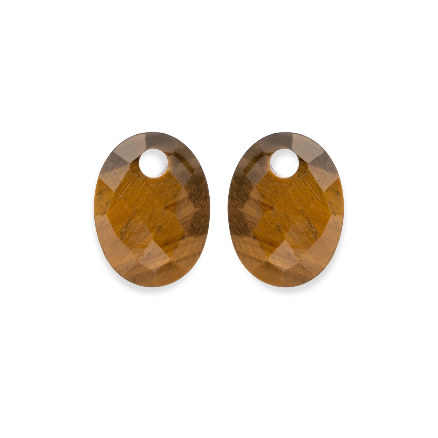 Earstones | Medium Oval Tiger Eye