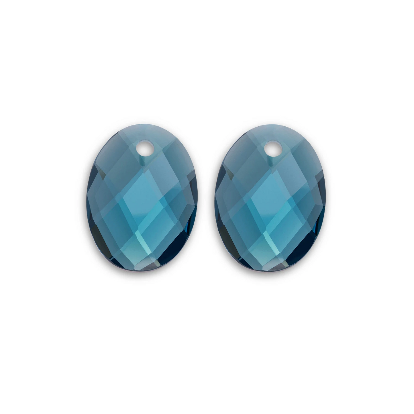 Earstones | Medium Oval - Turquoise Quartz