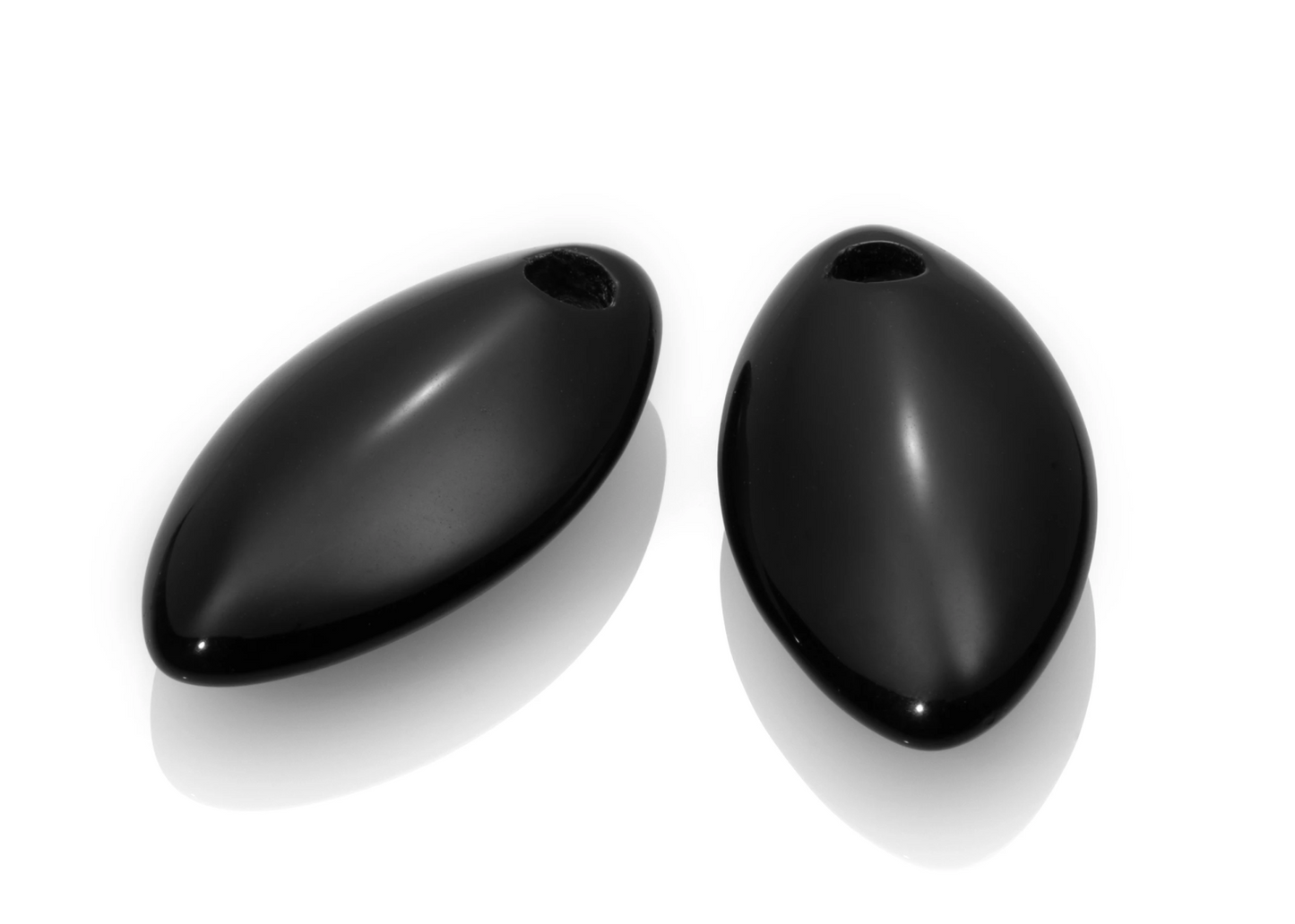 Earstones - Polished Leaf Onyx Earleaf - medium
