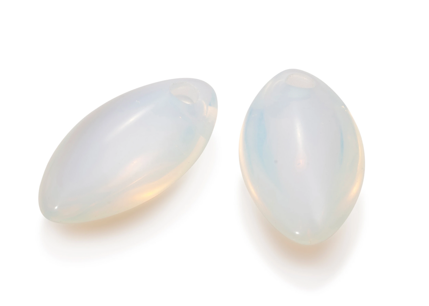 Earstones - Polished Opalite Earleaf - small