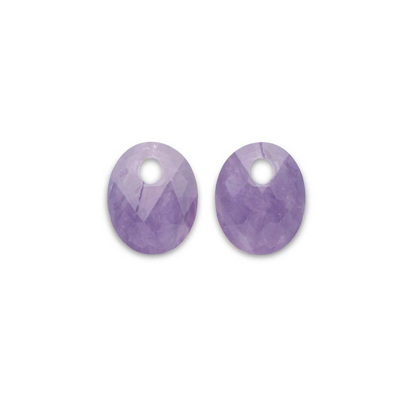 Earstones | Small Oval - Amethyst