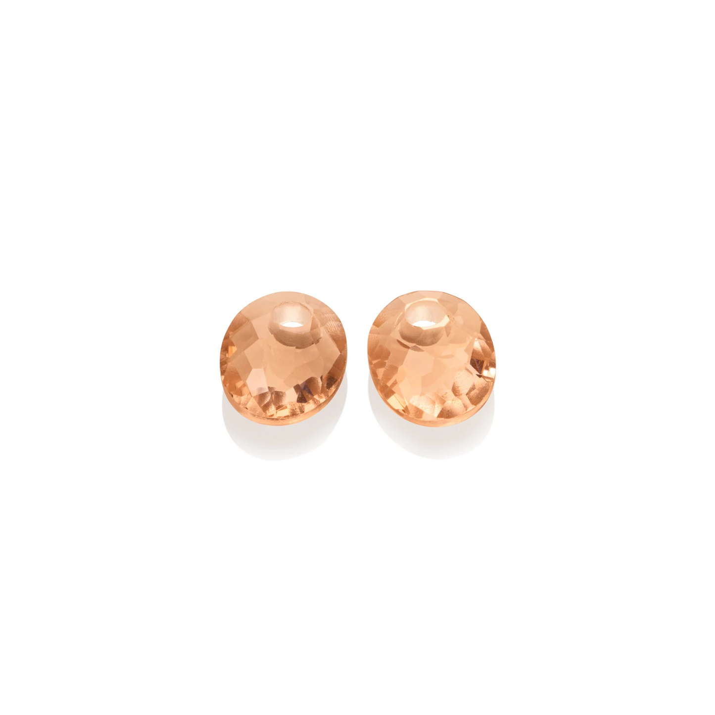 Earstones | Small Oval - Champagne Quartz