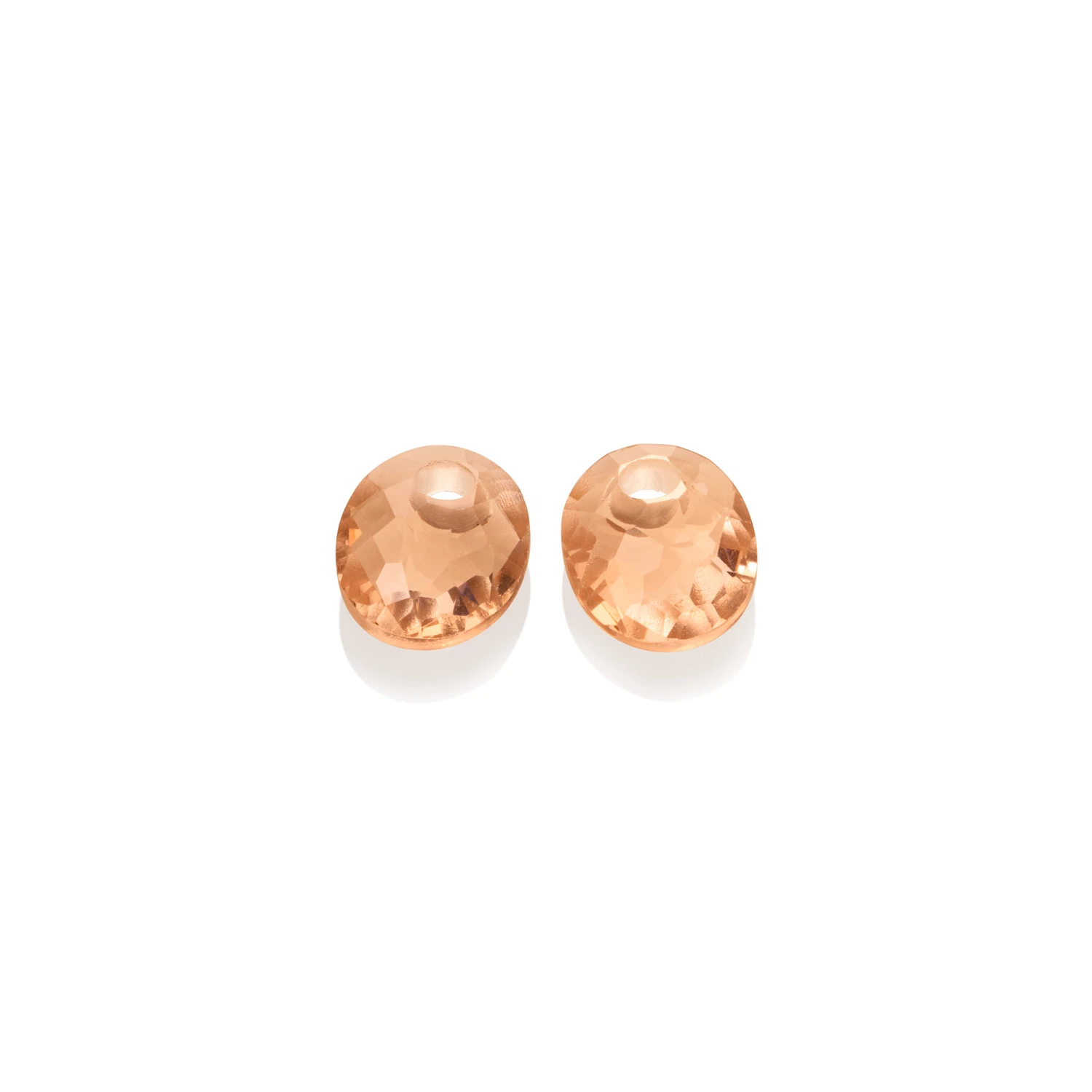 Earstones | Small Oval - Champagne Quartz