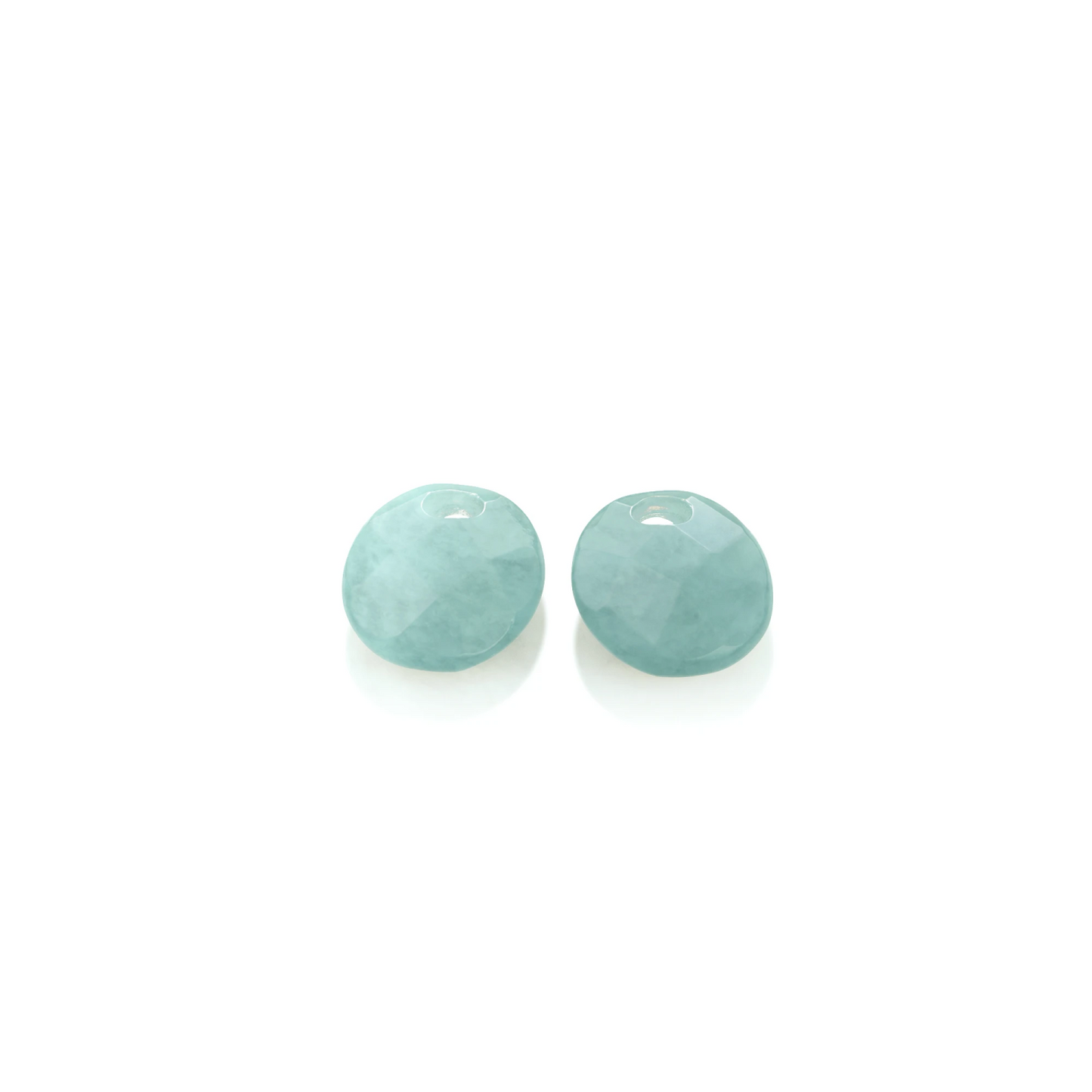 Earstones | Small Oval - Facet Amazonite