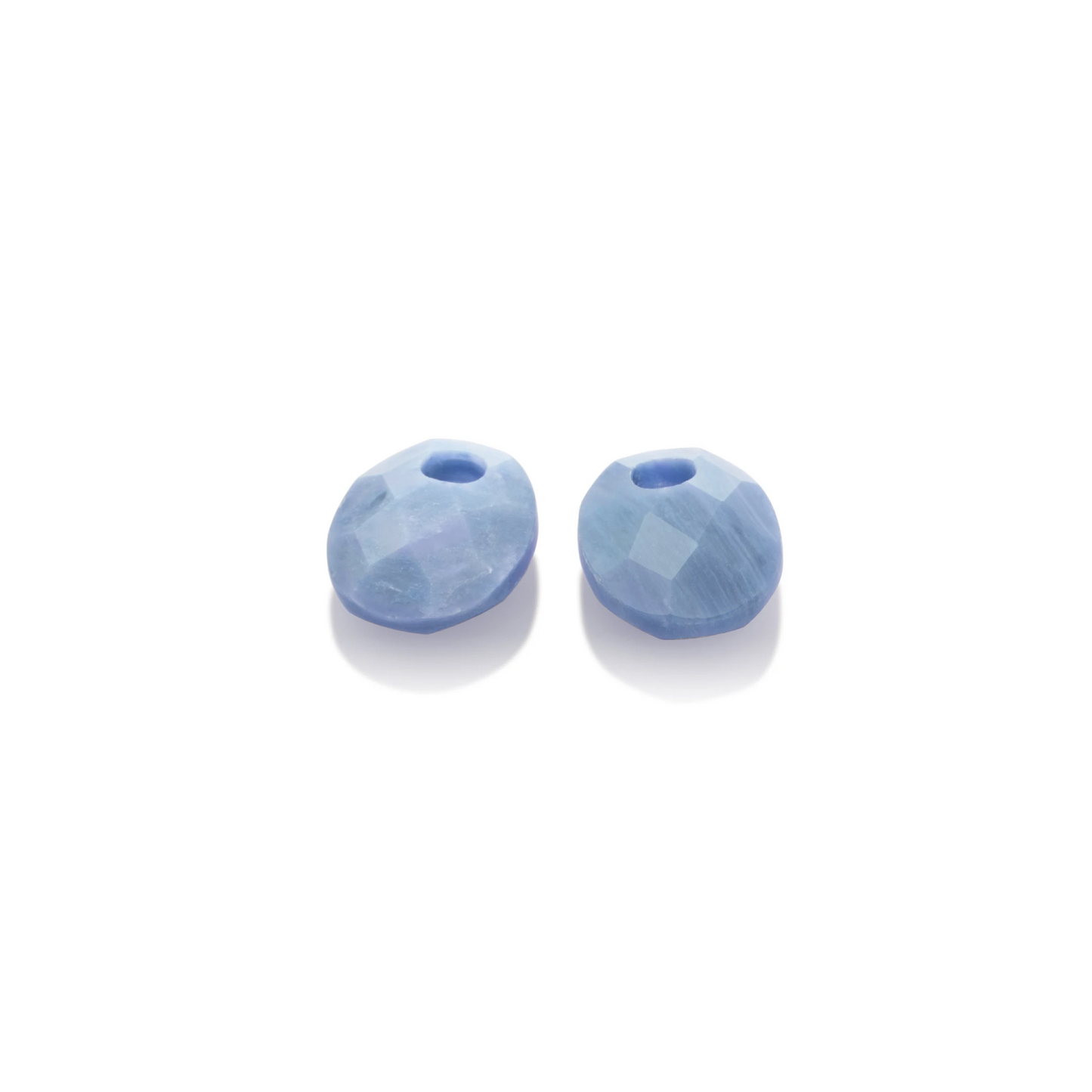 Earstones | Small Oval - Facet Blue Aventurine