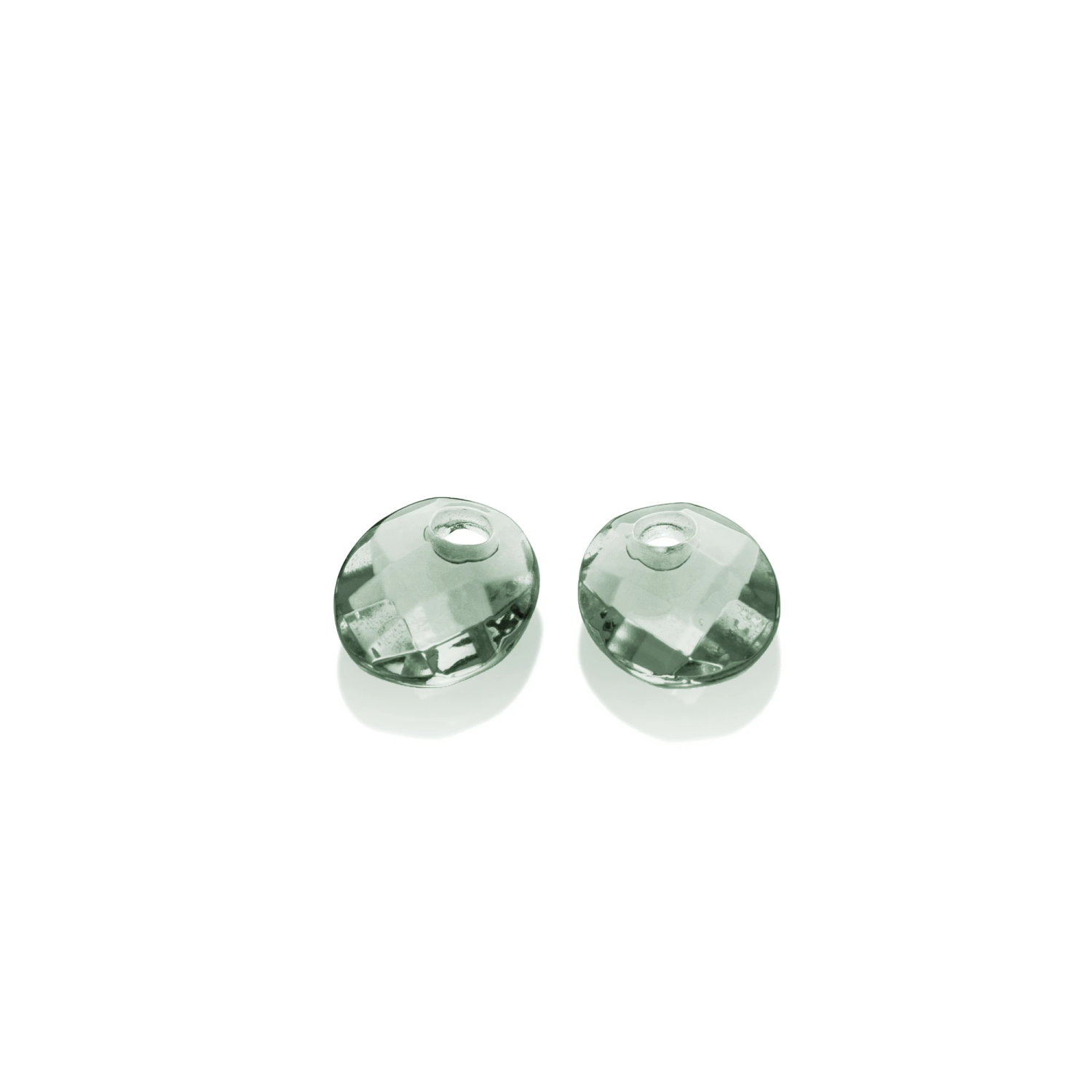 Earstones | Small Oval - Facet Green Amethyst
