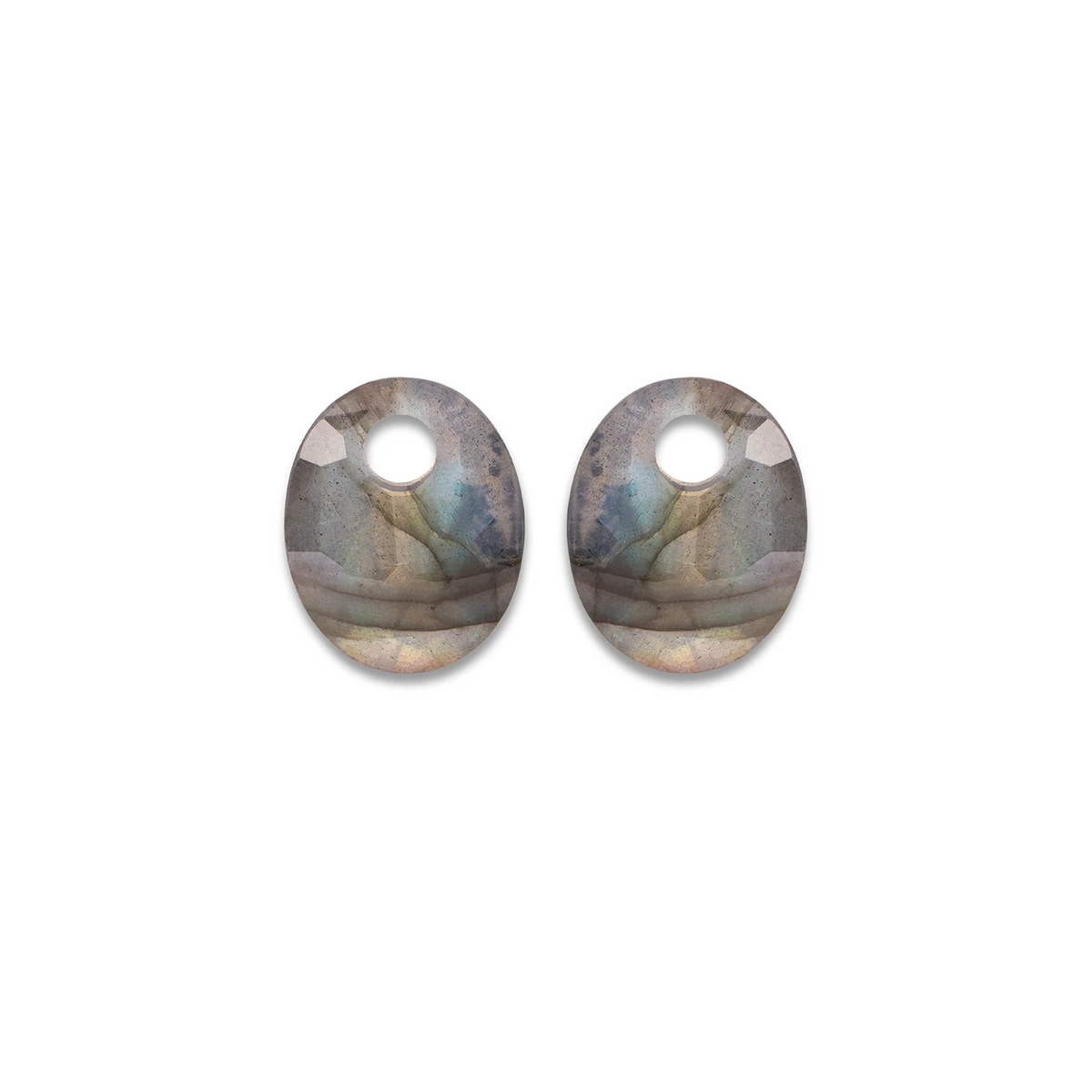 Earstones | Small Oval - Labradorite
