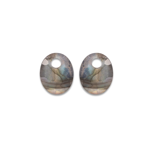 Earstones | Small Oval - Labradorite