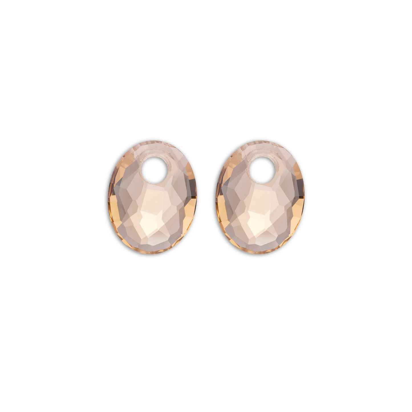 Earstones | Small Oval - Light Gold Citrine Quartz