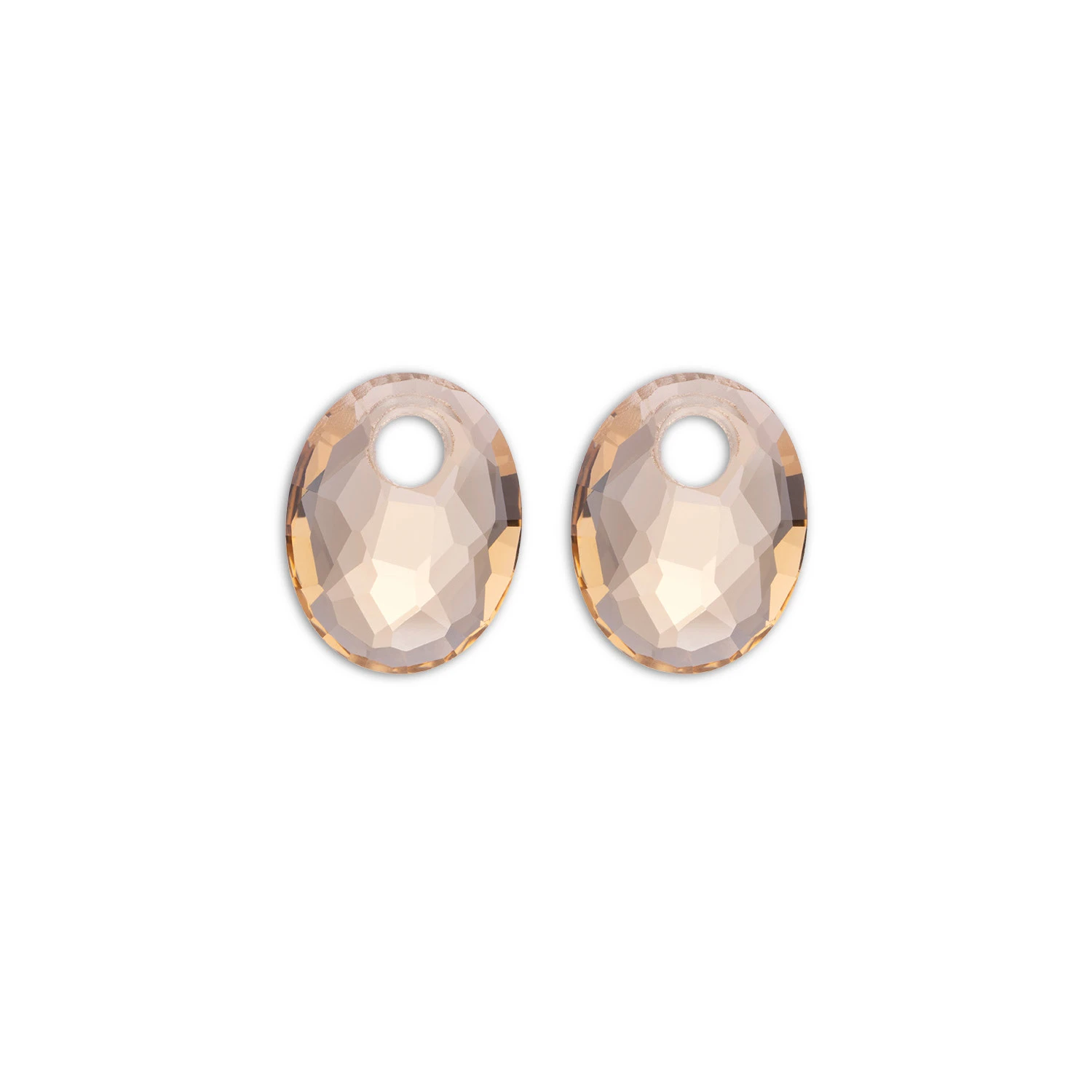 Earstones | Small Oval - Light Gold Citrine Quartz