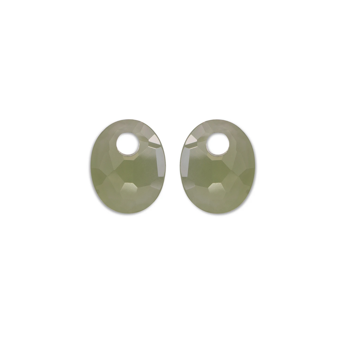 Earstones | Small Oval - Lime Jade
