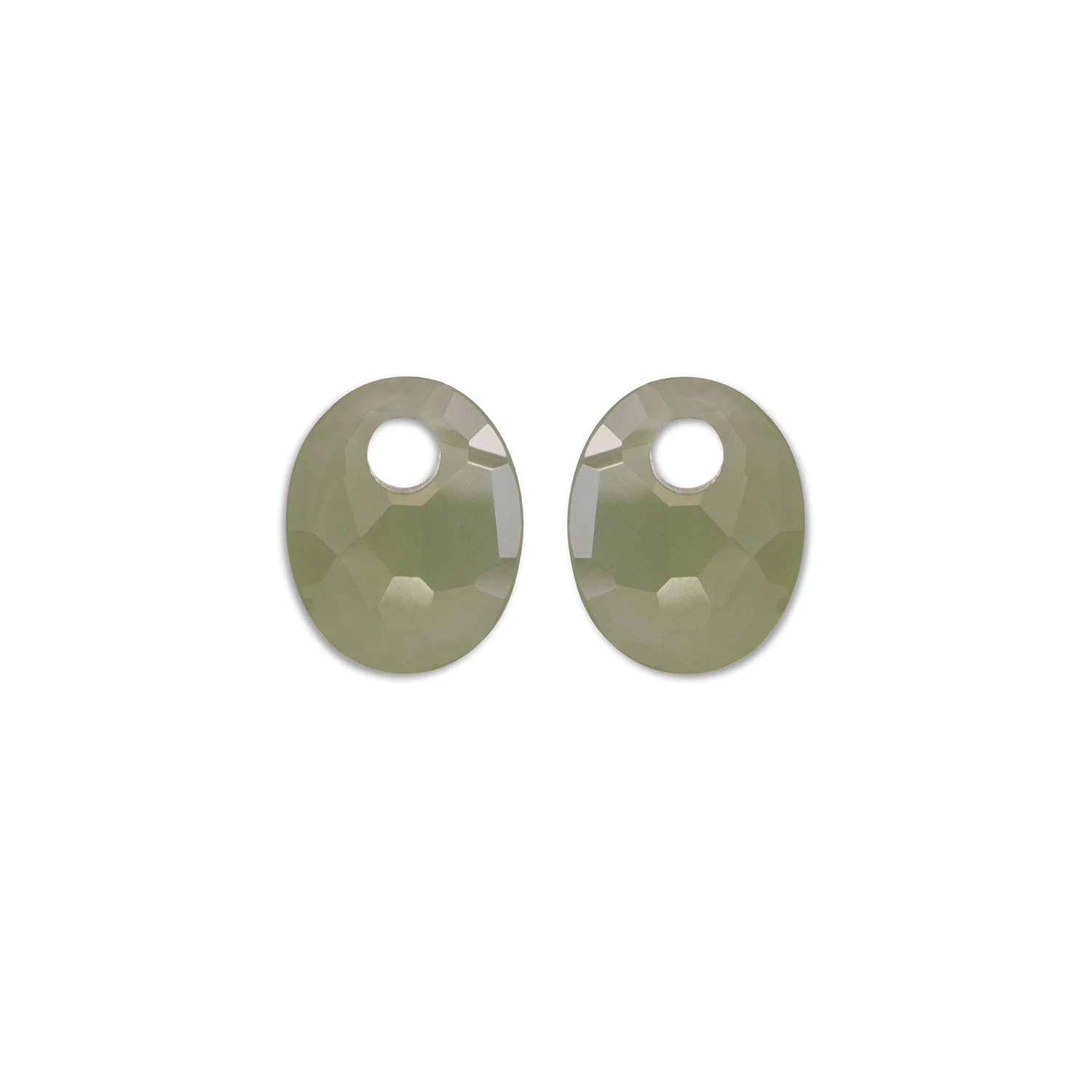 Earstones | Small Oval - Lime Jade