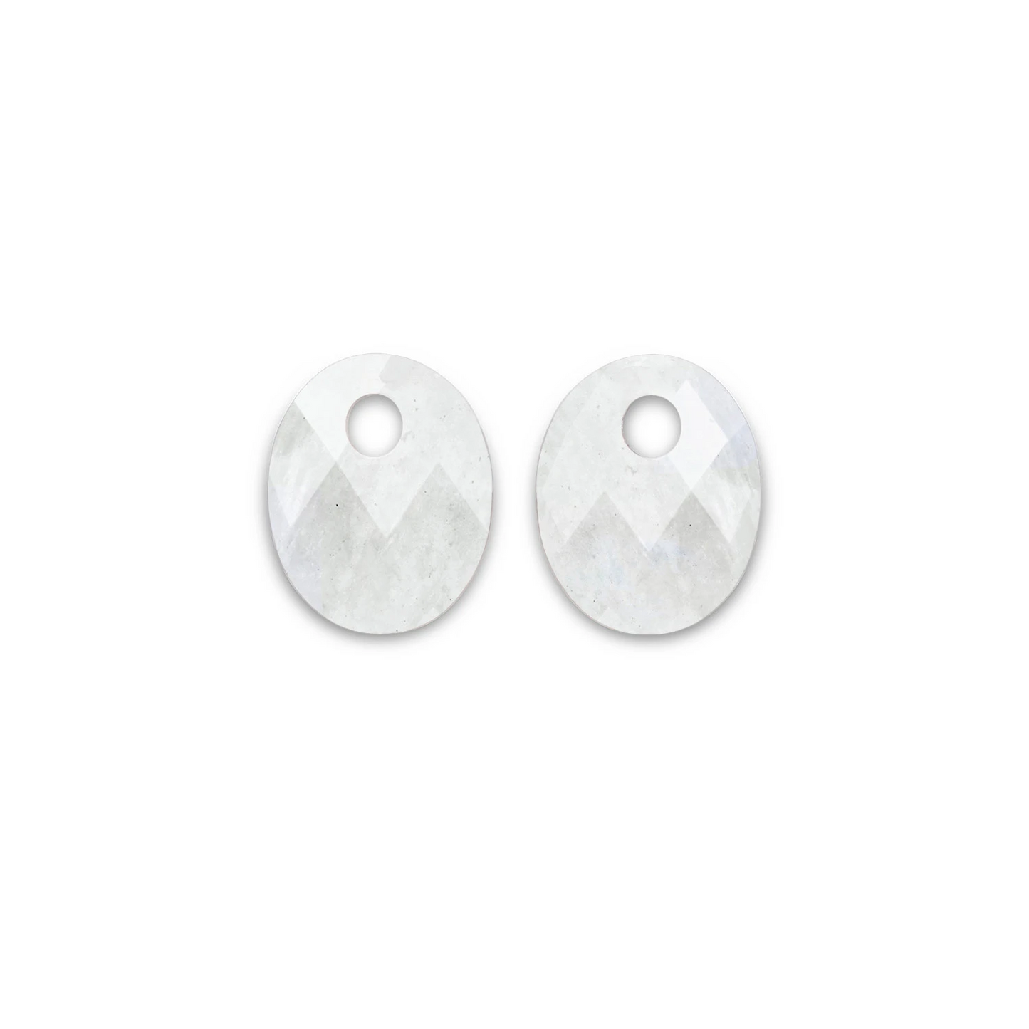 Earstones | Small Oval - Moonstone