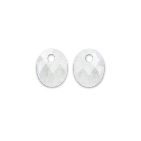 Earstones | Small Oval - Moonstone