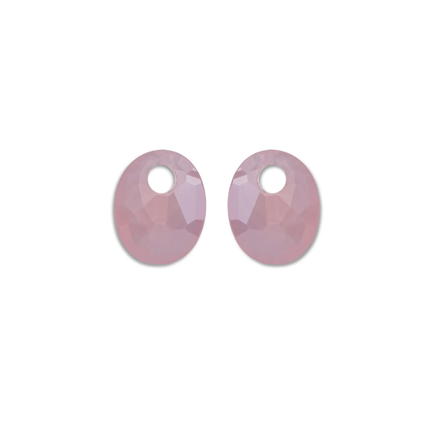 Earstones | Small Oval - Pink Opalite