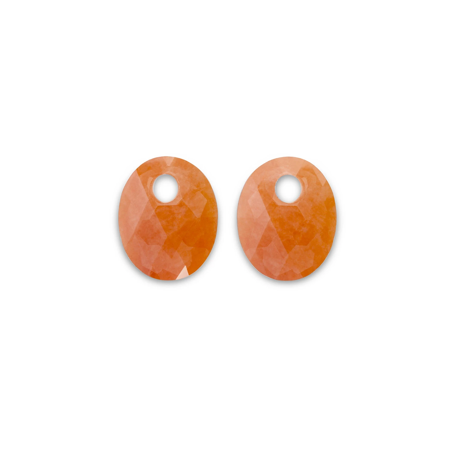 Earstones | Small Oval - Red Aventurine